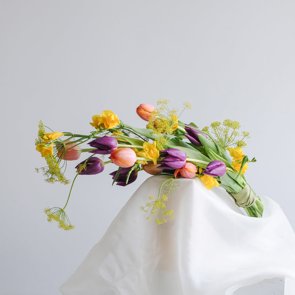 Draping Bright Bridal Bouquet