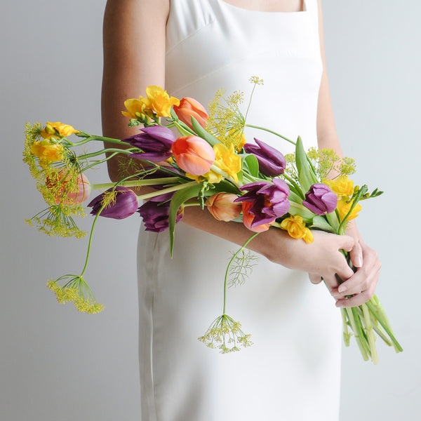 Draping Bright Bridal Bouquet