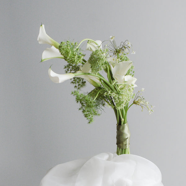 Draping White Calla Lily Bridal Bouquet