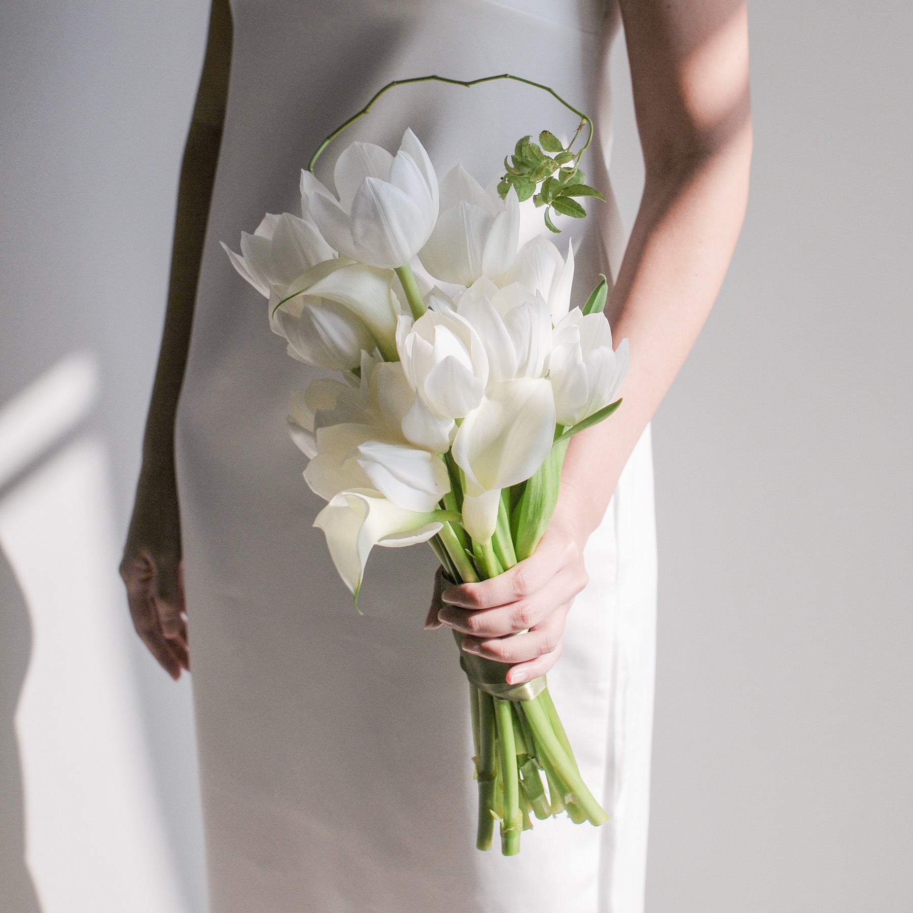 White Tulip Bridal Bouquet