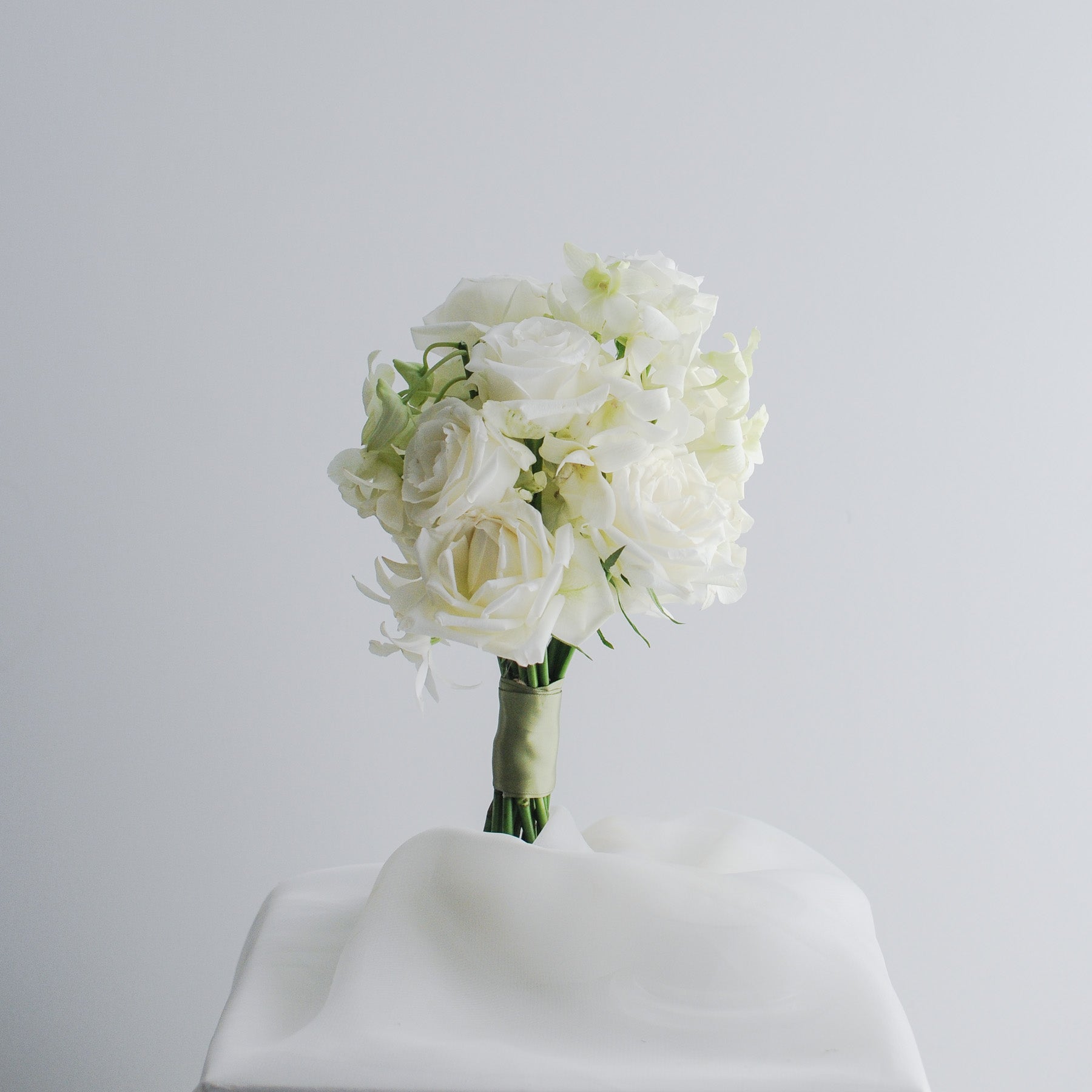 White Rose Bridesmaid Bouquet