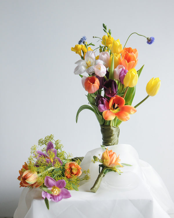 Bright Tulip Bridal Bouquet