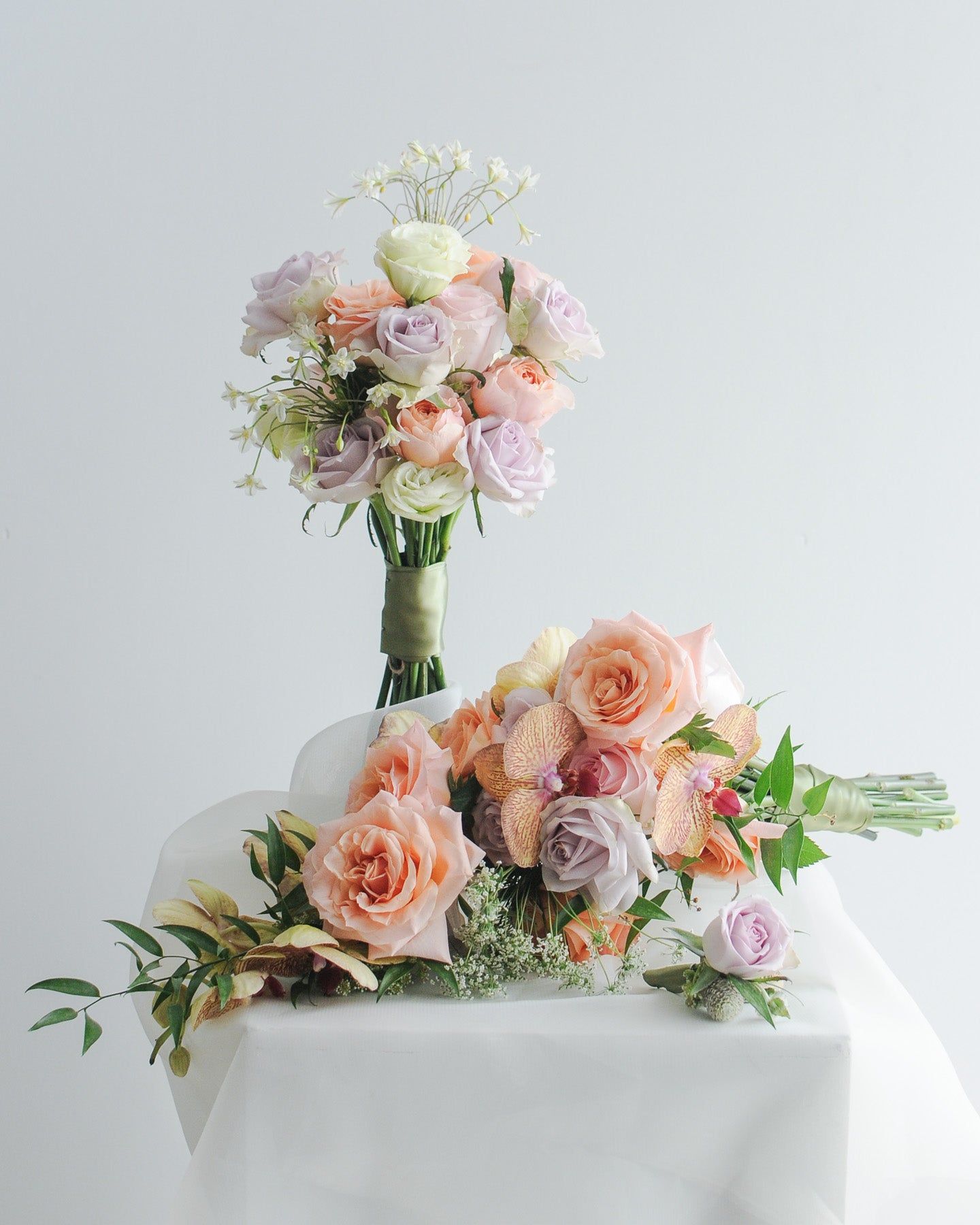 Pastel Rose Bridesmaid Bouquet