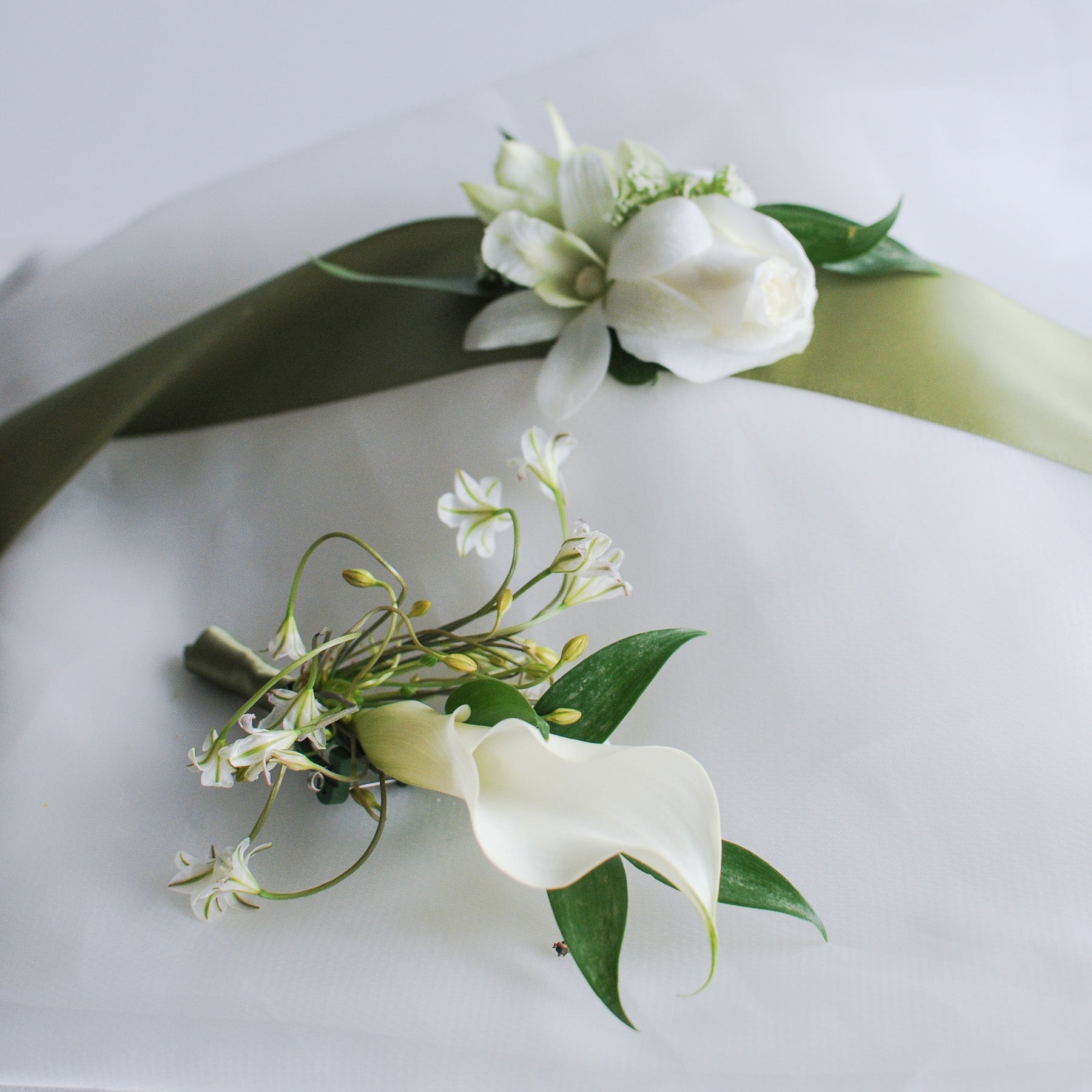 White Calla Lily Boutonneire