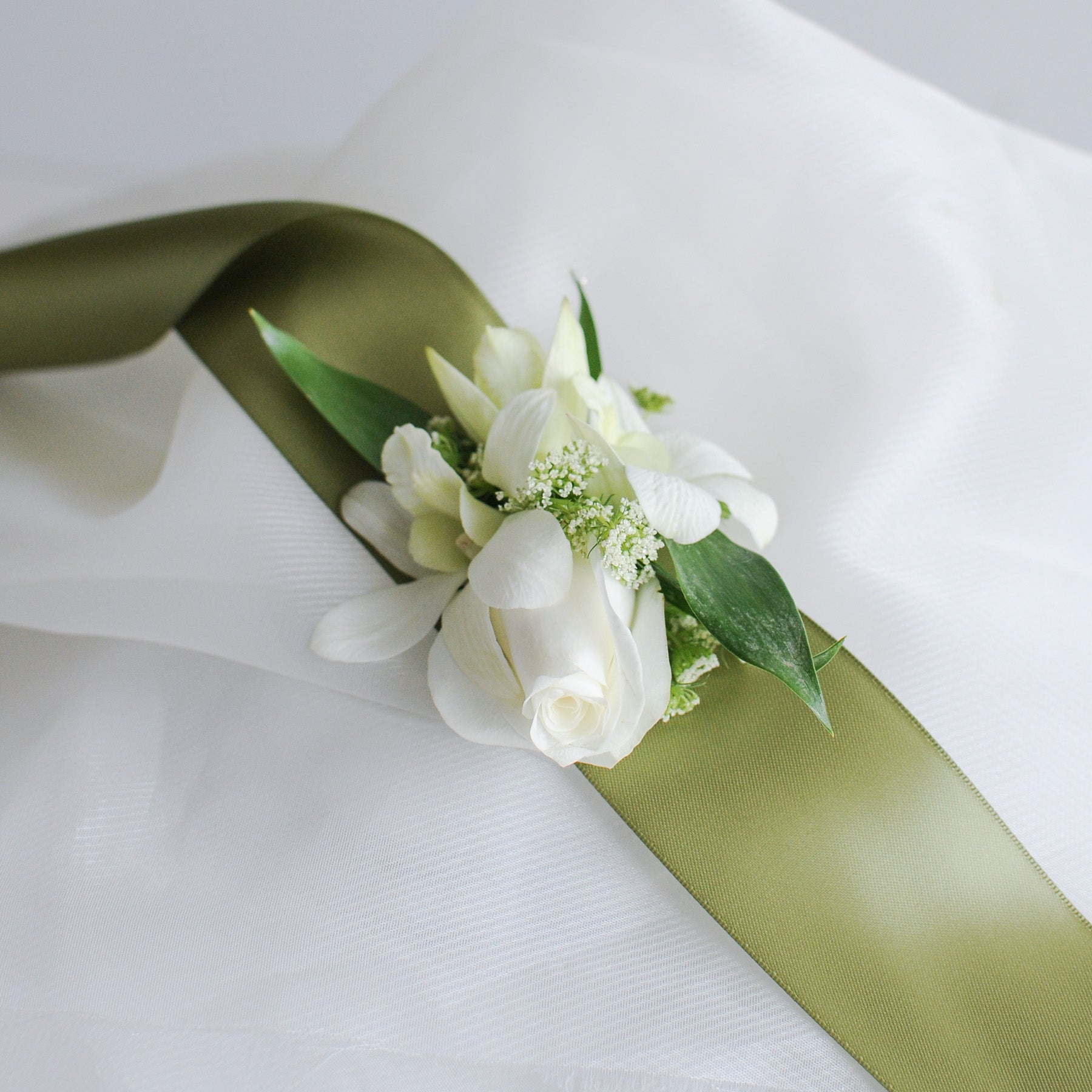 White Rose Wrist Corsage