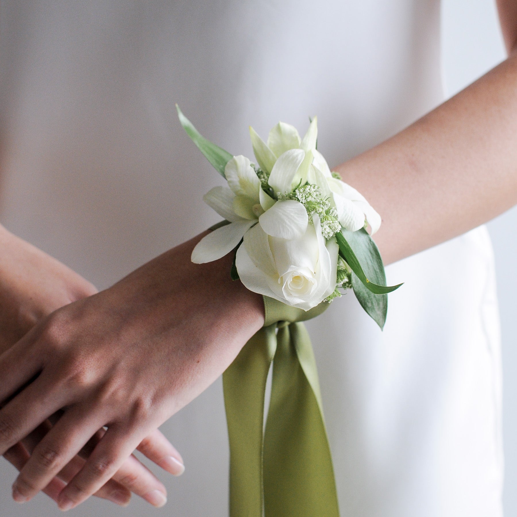 White Rose Wrist Corsage