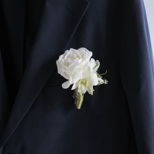 White Rose Boutonneire