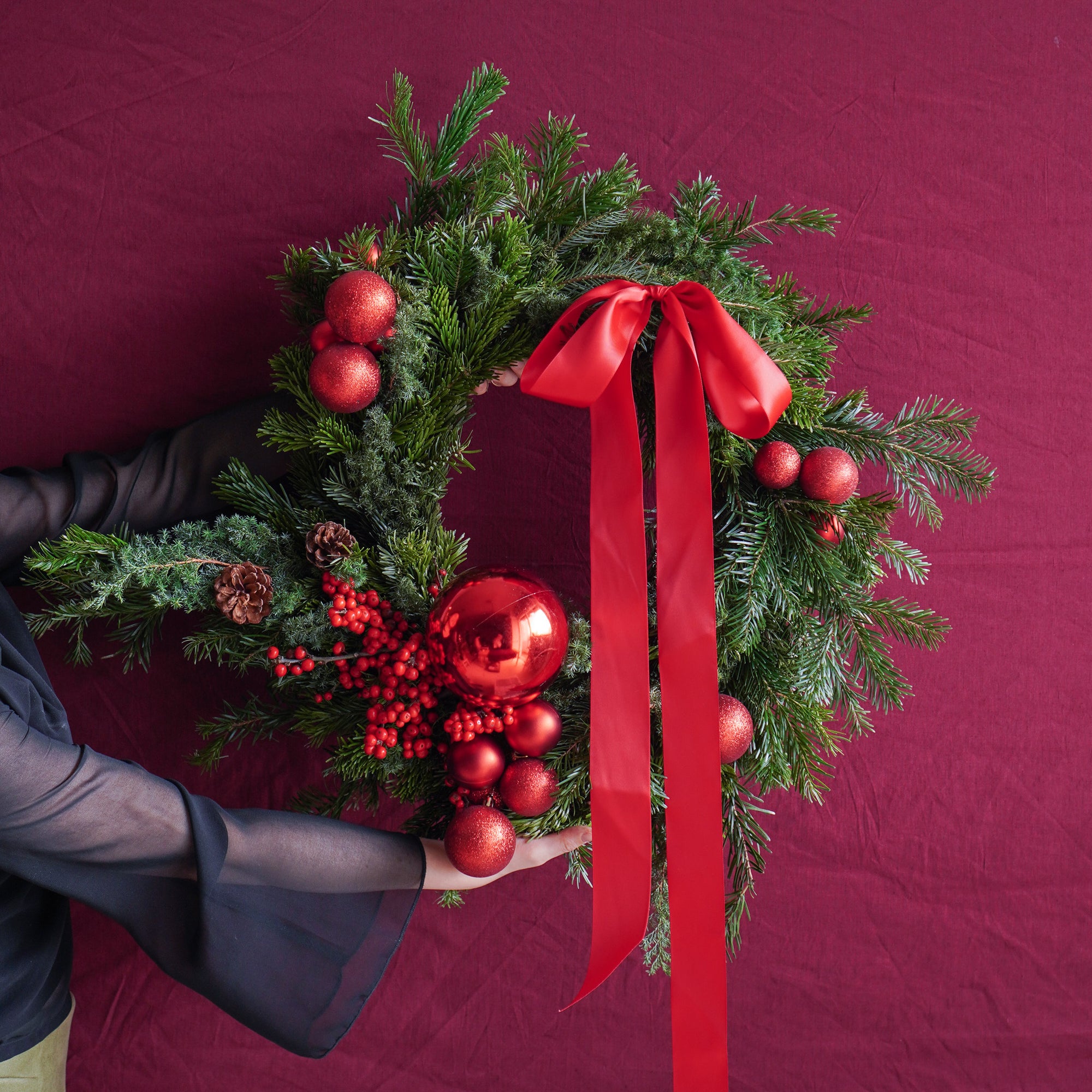 Candied Apple Christmas Wreath